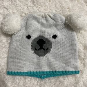 Polar Bear Kid's Winter Hat Cap NEW One Size White
